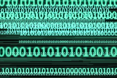 Glowing digital lines with dark background, 3d rendering イラスト素材