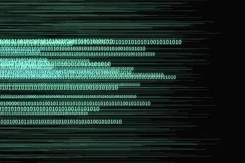 Glowing digital lines with dark background, 3d rendering イラスト素材