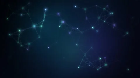 Glowing Digital Network Connections on Dark Background Stock Footage 341507715