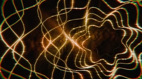 Glowing digital network lines with numbers in abstract 3D animation Stock Footage 346661238