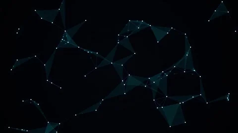 Glowing digital network nodes. Futuristic tech loop. Stock Footage 341422096