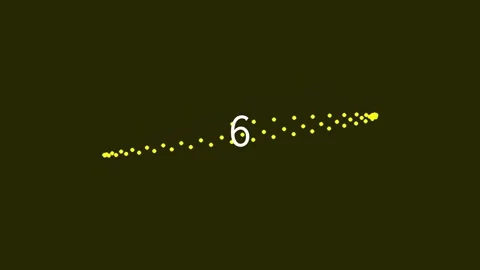 Glowing digital numeral 9 animation on dark tech background Stock Footage 342093933