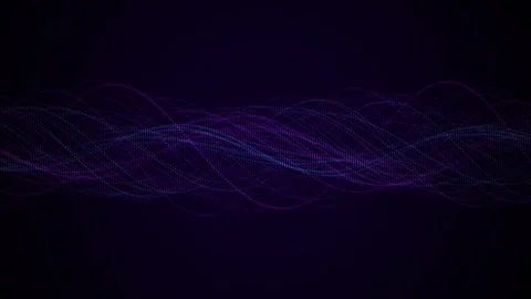 Glowing digital particle strands flow in a seamless loop Stock Footage 341665694
