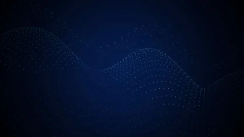 Glowing digital particles flow in undulating wave patterns Stock Footage 340877246