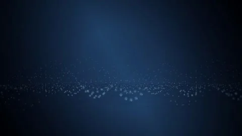 Glowing digital particles form a wave field in a seamless loop Stock Footage 341401787