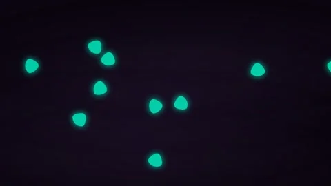 Glowing digital particles moving in dark space, abstract data visualization.. Stock Footage 337655902