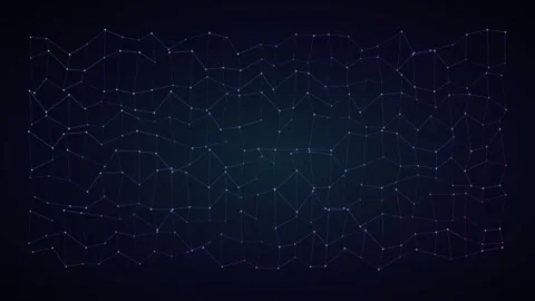 Glowing digital plexus grid of connected network nodes Stock Footage 335893930