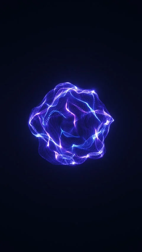 Glowing Digital Sphera Stock Footage 313625703