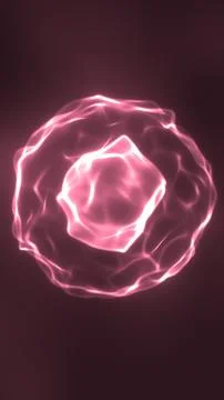 A glowing digital sphere explodes into energetic particles, symbolizing data  Stock Photos