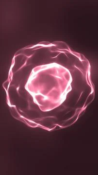 A glowing digital sphere explodes into energetic particles, symbolizing data  Stock Photos