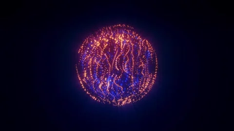 Glowing digital sphere Video stock 335841997