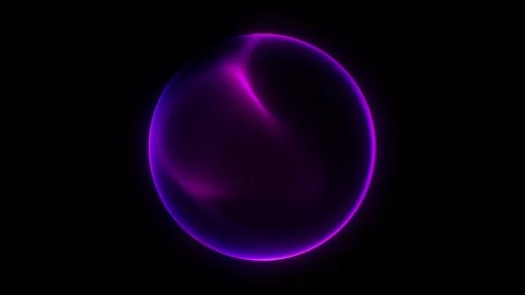 Glowing digital sphere with smooth mesh surface. Magenta violet neon energy.. Video stock 330950159