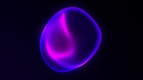 Glowing digital sphere with soft mesh surface. Pink magenta neon energy orb.. Stock-Footage 331100603