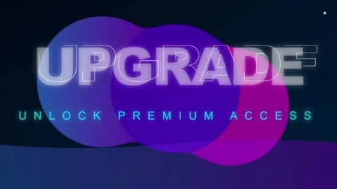 Glowing Digital Upgrade Text with Unlock Premium Access Modern Illustration 스톡 동영상 333051689