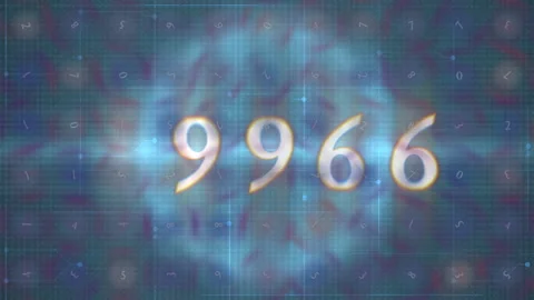 Glowing Digits Timer Abstract Numeric Elements Representing Technology Stock Footage 321808736