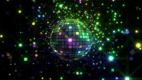 Glowing disco ball Stock Footage 72506875