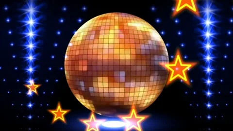 Glowing disco ball Stock Footage 265758340