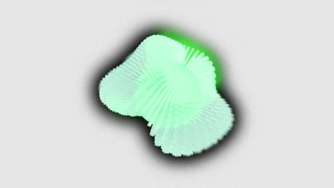 Glowing disco ball rotate on isolated background transparent alpha channel Stock Footage 266993171