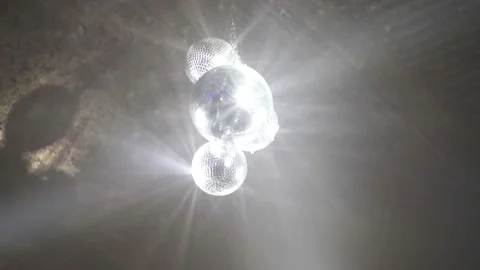 Glowing Disco Mirror Ball Stock Footage 170433347