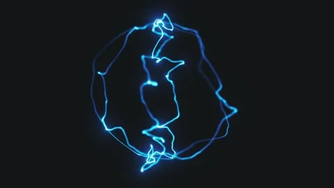 Glowing Distorted Light String In Slow Motion Stock Footage 261689109