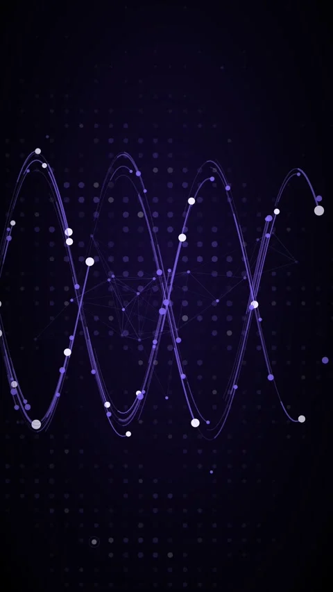 Glowing DNA helix of particles with strands Stock Footage 339317437