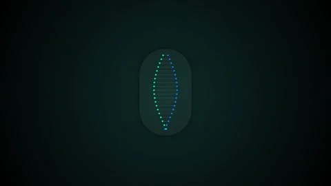 Glowing dna helix rotating in digital scientific visualization Stock Footage 346506766