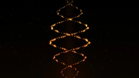 Glowing DNA Helix Sparkle Animation - Abstract Science and Biology Concept Stock Footage 346659672