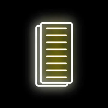 Glowing document icon representing modern digital data Stock Illustration