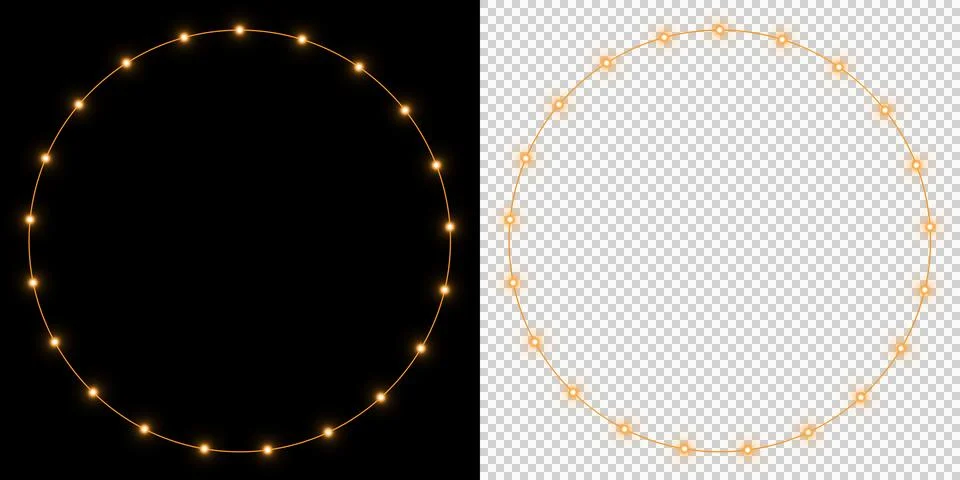 Glowing Dot Light Ring Circle Isolated Stock Illustration