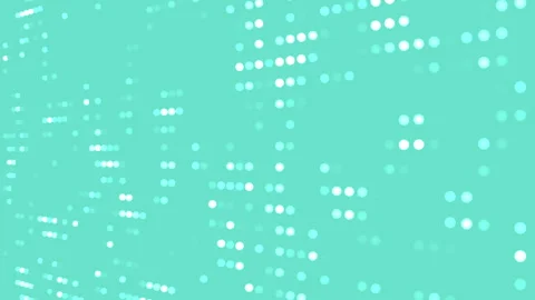Glowing Dot Matrix Animation on Teal Background for Futuristic Digital Design 스톡 동영상 311037597