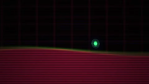 Glowing dot on red gradient background with black. Stock Footage 337507122