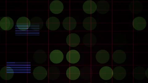 Glowing dots on black background animation. Stock Footage 335109630