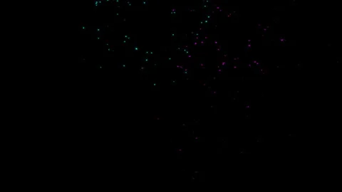 Glowing dots on black background. Video stock 336964354