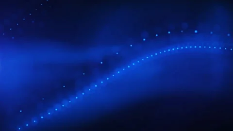Glowing dots on a blue background Видео 235346003