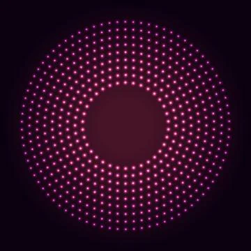Glowing dots circle Stock Illustration