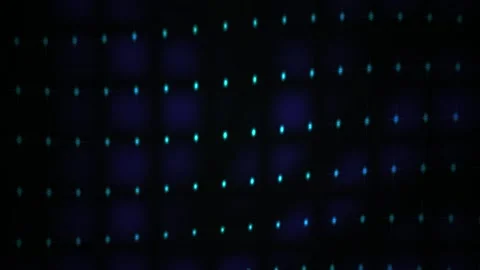 Glowing Dots Create a Dark Blue Digital Grid Abstract Tech Background Stock Footage 343701579