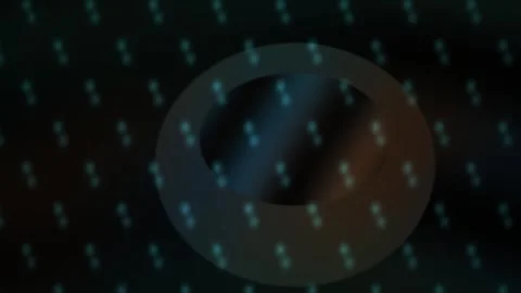 Glowing dots on a dark background with a circular pattern. Stock Footage 336696238