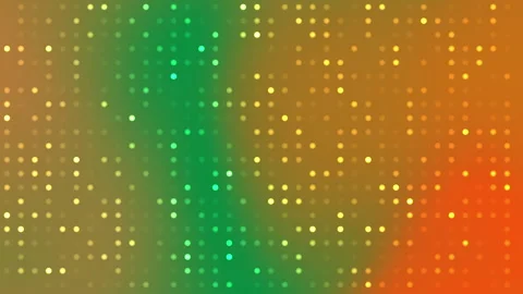 Glowing dots form abstract warm green orange gradient pattern. Stock Footage 299761392