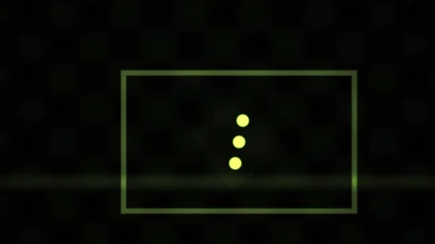 Glowing dots in green rectangle frame. Video stock 335109573