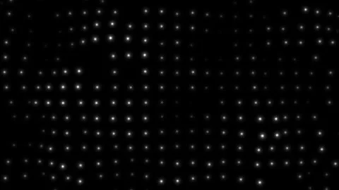 Glowing Dots Grid Blinking Animation on Black Digital Background Stock Footage 331066039