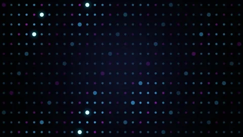 Glowing dots pattern animation with flickering lights on dark abstract back.. 库存影片 347219985