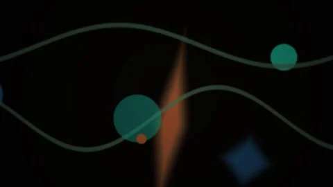 Glowing dots on wavy lines background. Stock Footage 334688638