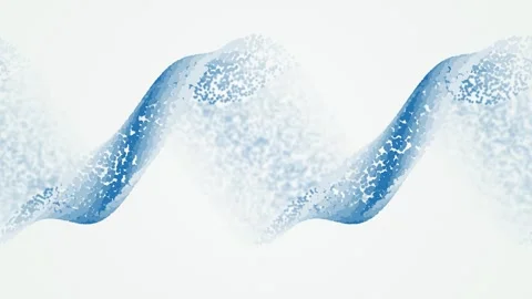 A glowing double helix of tiny particles flows in a seamless loop Stock Footage 340956994