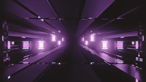 Glowing dynamic violet tunnel 3d illustration 動画素材 160533840