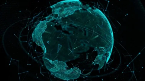 Glowing Earth globe. Stock Footage 71947033