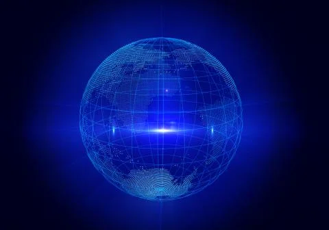 Glowing Earth globe. Stock Illustration