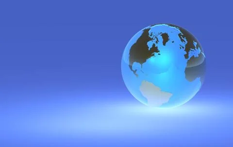 Glowing Earth Globe - Right Orientation Stock Illustration
