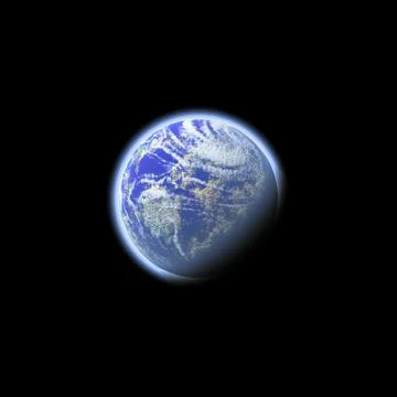 Glowing earth Stock Illustration