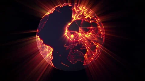 Glowing earth spinning seamless loop 4k (4096x2304) Stock Footage 51411069