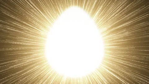 Glowing Easter Egg. Animation of the silhouette of an egg with rays of light Stock Footage 309471868